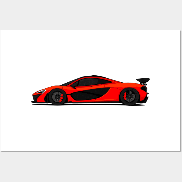 MCLAREN P1 RED Wall Art by VENZ0LIC